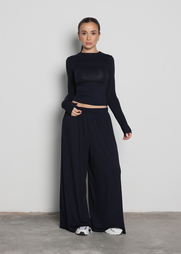 Брюки SKIN navy blue ALÁBEL