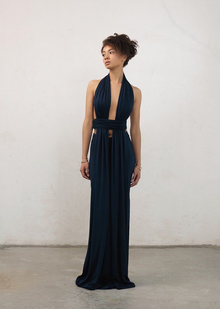 Платье Sienna navy blue ALÁBEL