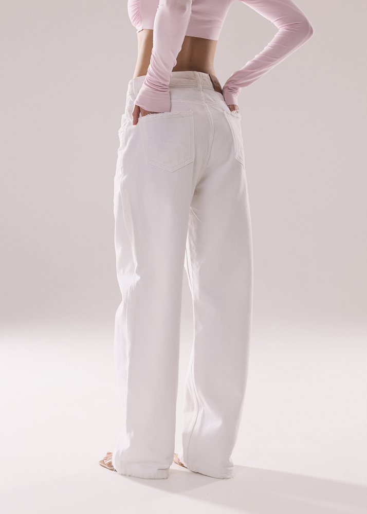 Джинсы BASIC белые ALÁBEL