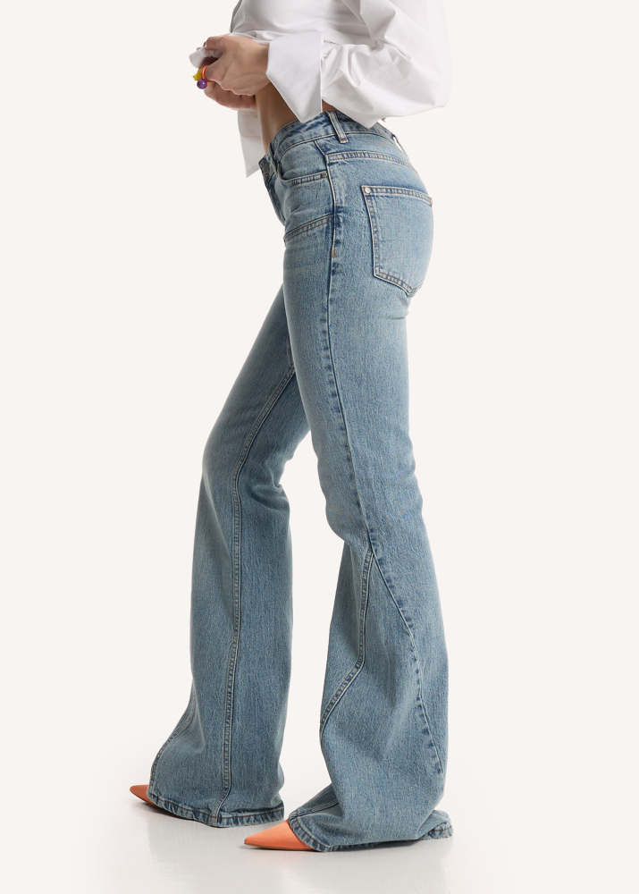 Джинсы на низкой посадке голубые ALÁBEL